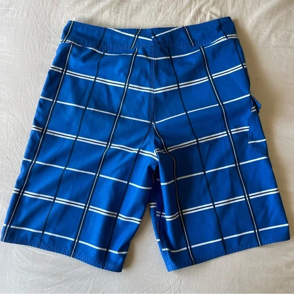 The North Face Men's Polyester Board Shorts Swim Trunks Blue Stripes Sz 32 - Picture 2 of 9